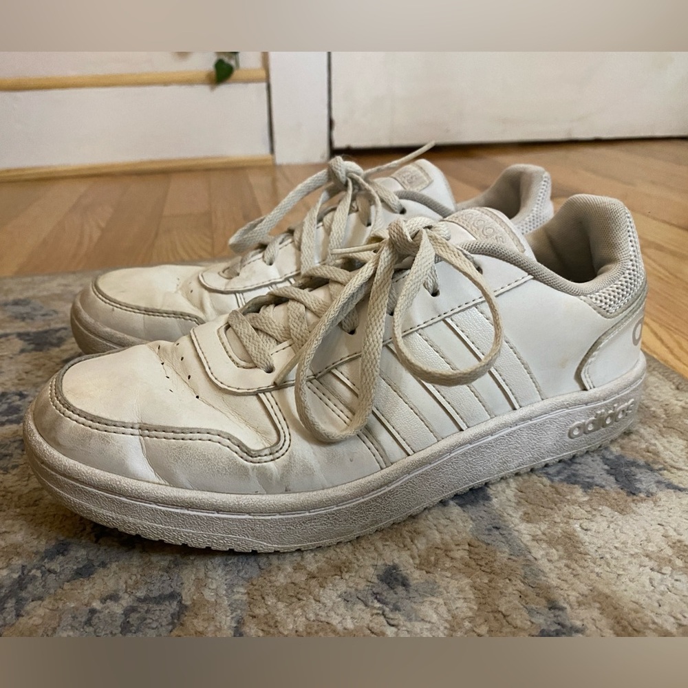 Adidas All White Sneakers Women’s Size 8